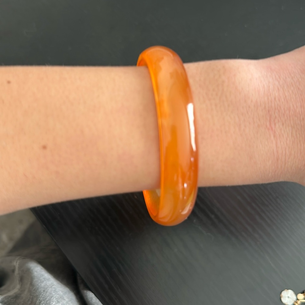 Orange glass bangle